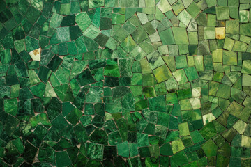 A vibrant green eco-mosaic, showcasing nature's grandeur in sustainable art
