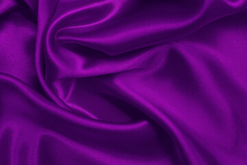 Dark purple fabric texture background, detail of silk or linen pattern.