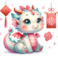 Adorable Dragon Celebrates Chinese Culture with Happiness Knot