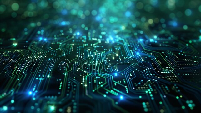 composants informatiques et technologie d'intelligence artificielle, arri&egrave;re plan graphique, ia g&eacute;n&eacute;rative