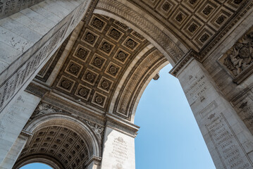Iconic Arc de Triomphe in Summer in Paris