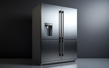 Sleek Stainless Steel Refrigerator Design