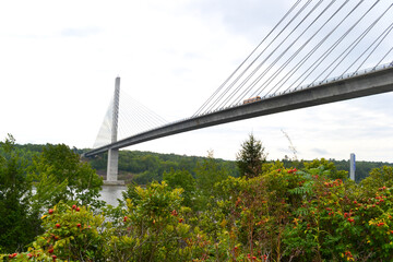 Bridge Over River with Strong Angles and Lines in Maine