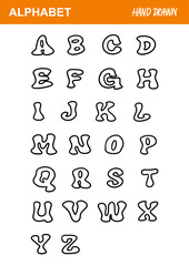 handgezeichnetes Alphabet