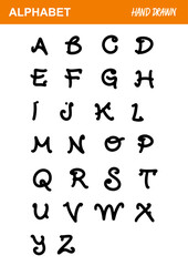 handgezeichnetes Alphabet