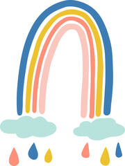 Hand-Drawn Rainbow Illustration