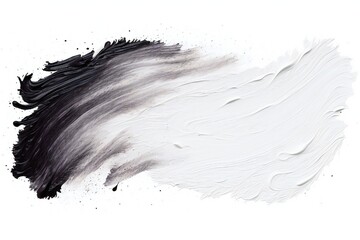 Detailed granular textured brush stroke isolated on white background Generative Ai