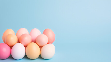 Naklejka na ściany i meble Easter eggs in pastel colors