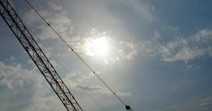 Time lapse clouds crane