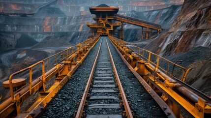Naklejka premium railway bridge in the mountains