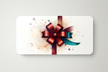 Gift card on isolated white background Generative Ai