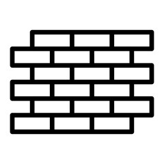 Brickwall Vector Line Icon