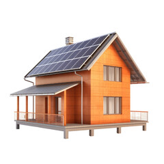 Solar House PNG Cutout, Generative AI
