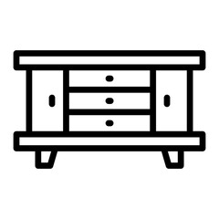 Drawer Vector Line Icon
