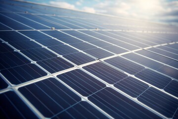 Solar panel background closeup Generative Ai