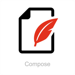 compose and edit icon concept