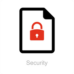 security and document icon concept