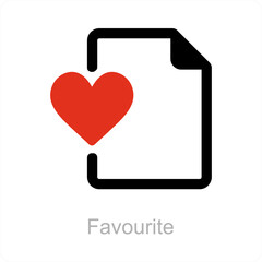 favorite and file icon concept