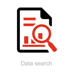 data search and document icon concept