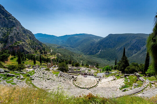 Delphi, Greece. The ancient theatre	