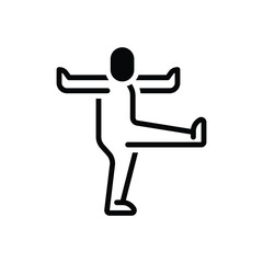 Black solid icon for physical