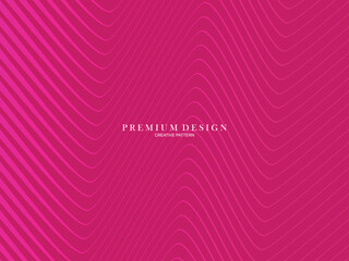 Vector illustration of bright color abstract pattern background with line gradient texture for minimal dynamic cover design. Pink plaque poster template. Luxurious background with line patterns with a