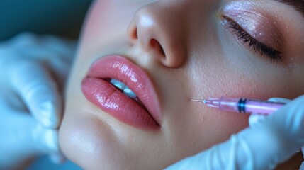 beauty injections with fillers for lips correction 