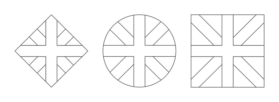 set of basque flag outline. vector illustration isolated on white background