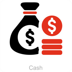 Cash and money icon concept