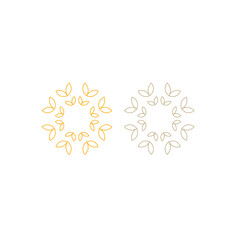 AYURVEDA SPA WELLNESS RESORT SIGN SYMBOL LOGO ISOLATED ON WHITE