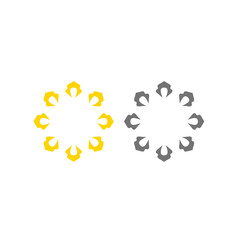 AYURVEDA SPA WELLNESS RESORT SIGN SYMBOL LOGO ISOLATED ON WHITE