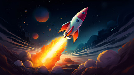 Obraz na płótnie Canvas Rocket on the ground