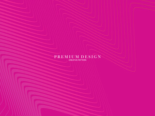 Vector illustration of bright color abstract pattern background with line gradient texture for minimal dynamic cover design. Pink plaque poster template. Luxurious background with line patterns with a