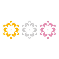 Luxury Ayurveda Wellness Spa Sign Symbol Logo isolated on white