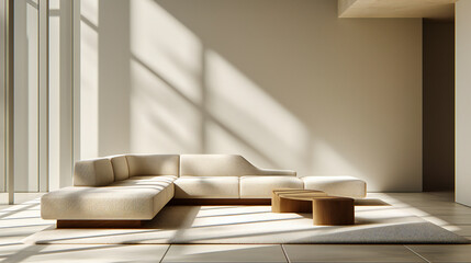 Cozy Modern Living Room, Stylish Sofa and Decor, Comfortable and Elegant Interior Design