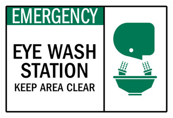 Eye wash station sign
