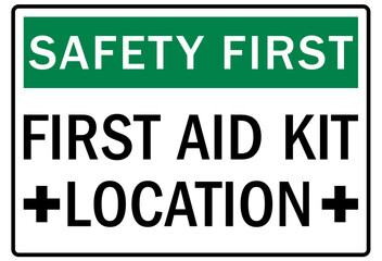 First aid kit sign