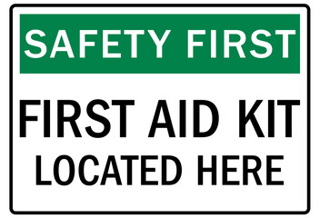 First aid kit sign