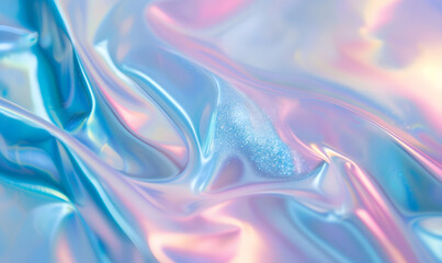 Obraz premium Abstract blue pastel holographic blurred background, Generative AI