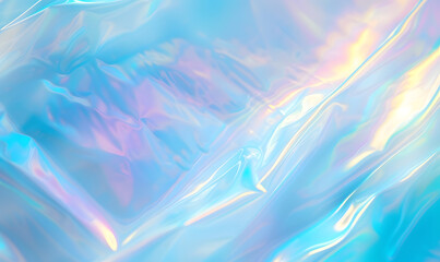 Abstract blue pastel holographic blurred background, Generative AI