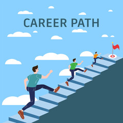 Personal Growth Career achieve goal, advancement concept