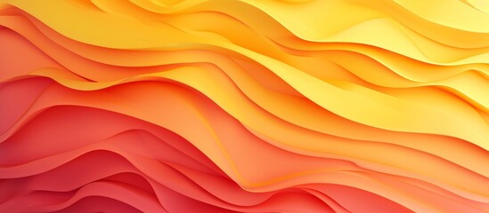 Gradient background with beautiful waves in shades of yellow, orange, and red.