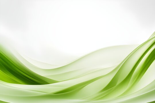 green abstract waves background 