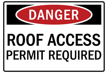 Roof access sign permit required