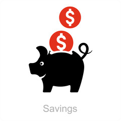 Savings and finance icon concept