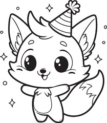 fox cartoon coloring page