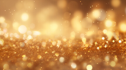 golden christmas particles and sprinkles for a holidaybackground
