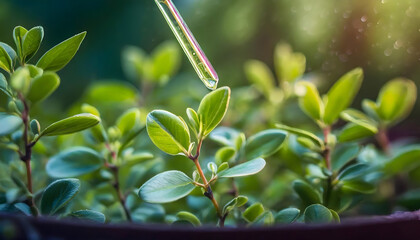 Leap into the Future Biotechnology Experiment Droplets Nurturing Innovative Plant Varieties with Remarkable Growth