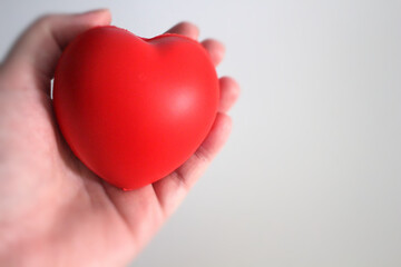 Red heart shape isolated on white,Happy Valentine's Day,health care