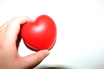 Red heart shape isolated on white,Happy Valentine's Day,health care